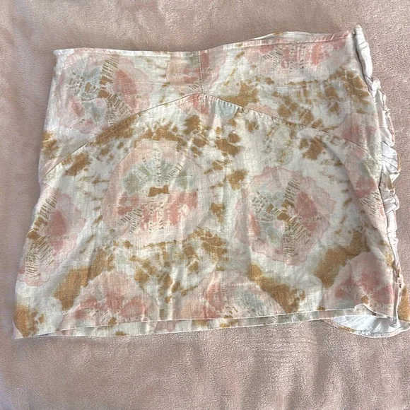Free People Sweet As Beach Mini Skirt Color in Neutral Combo Tie Diye NWOT! - Picture 5 of 5